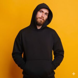buy black loose fit hoodie for men flexn streetwear india