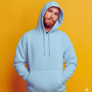 buy light blue loose fit hoodie for men flexn streetwear india