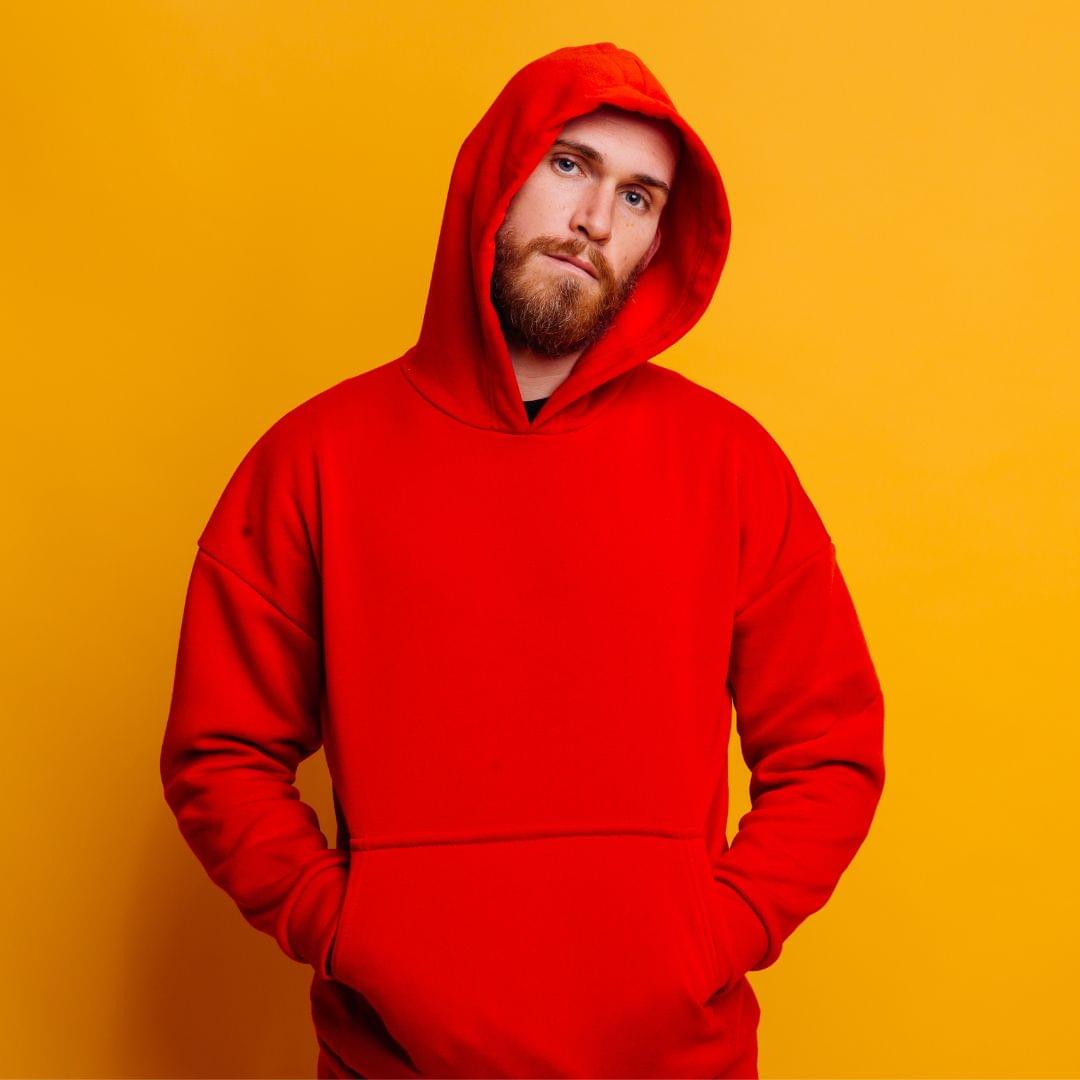 buy red loose fit hoodie for men flexn streetwear india