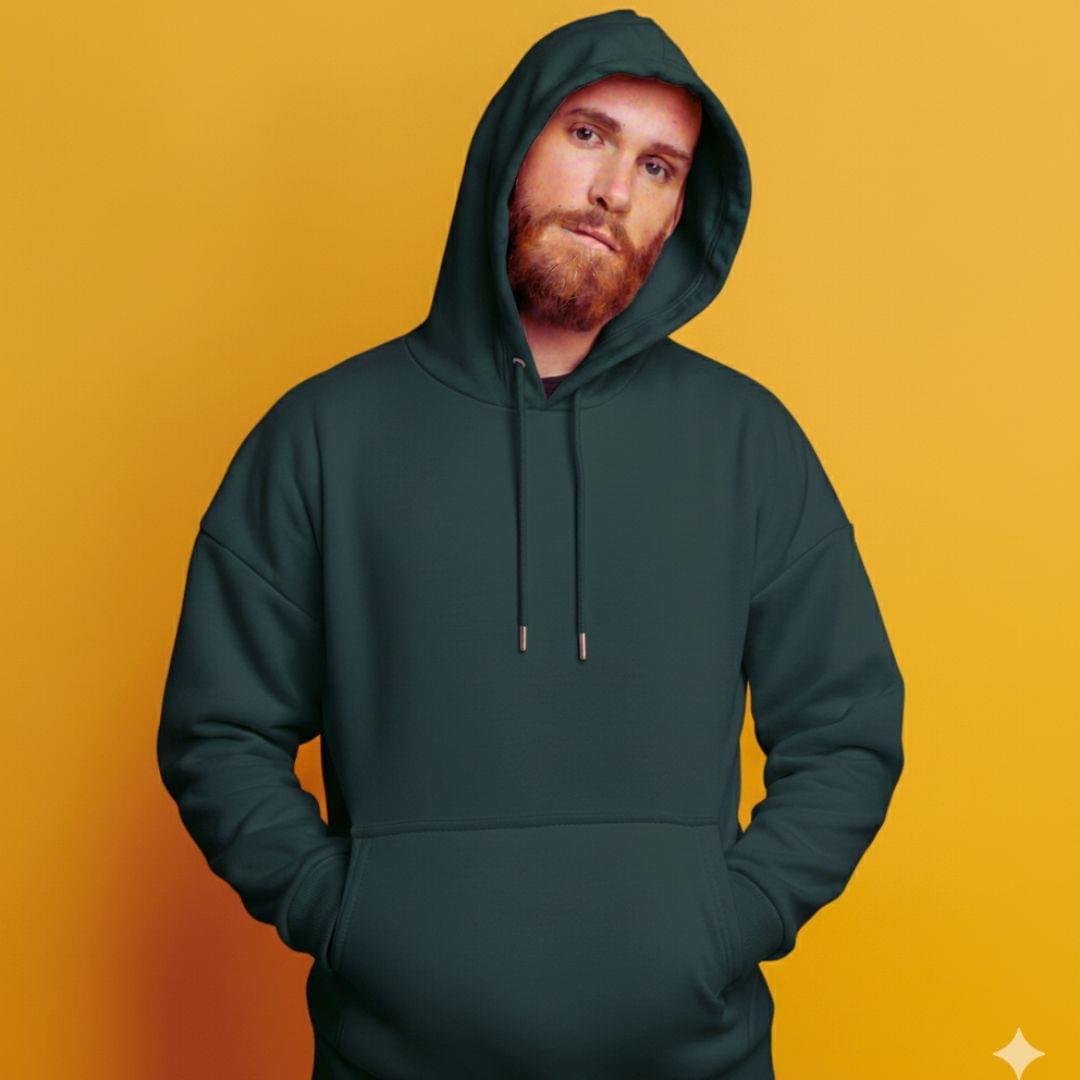 buy forest green loose fit hoodie for men flexn streetwear india